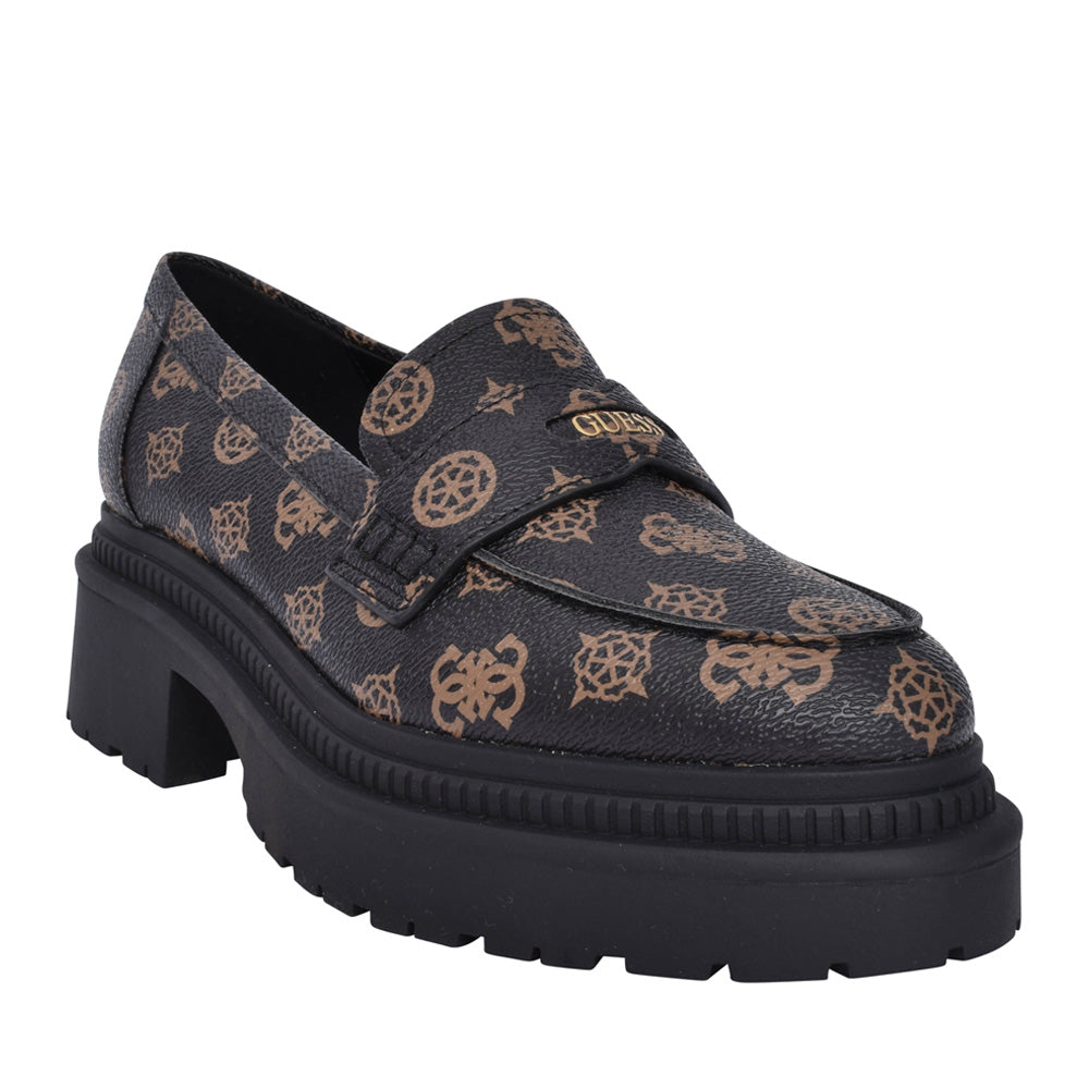 MOCASSINO GUESS FINDA 2 PELLE BROWN