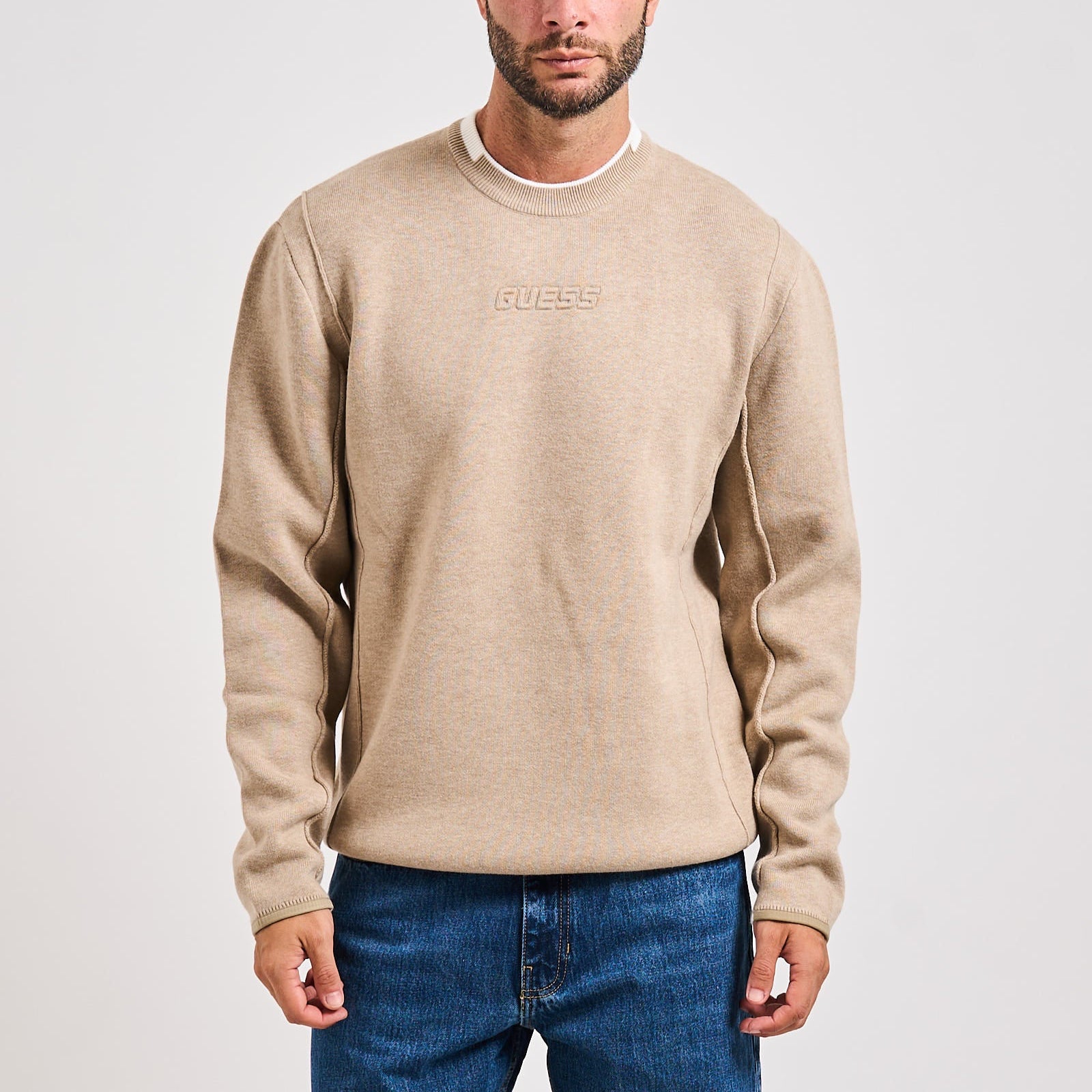FELPA GUESS YAKI GIROCOLLO LOGO FRONT