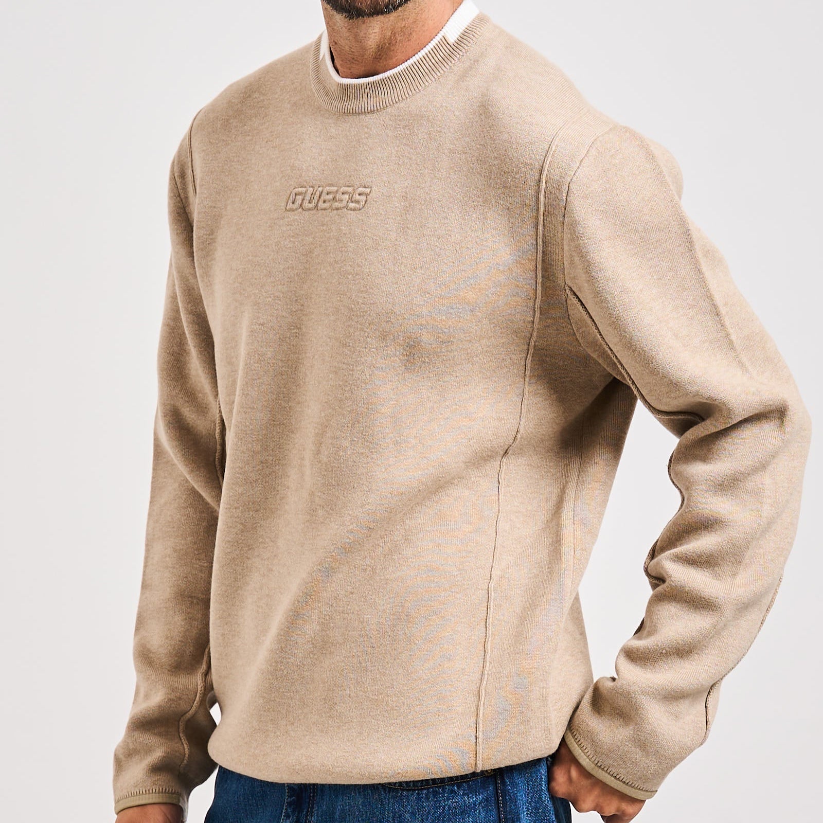 FELPA GUESS YAKI GIROCOLLO LOGO FRONT