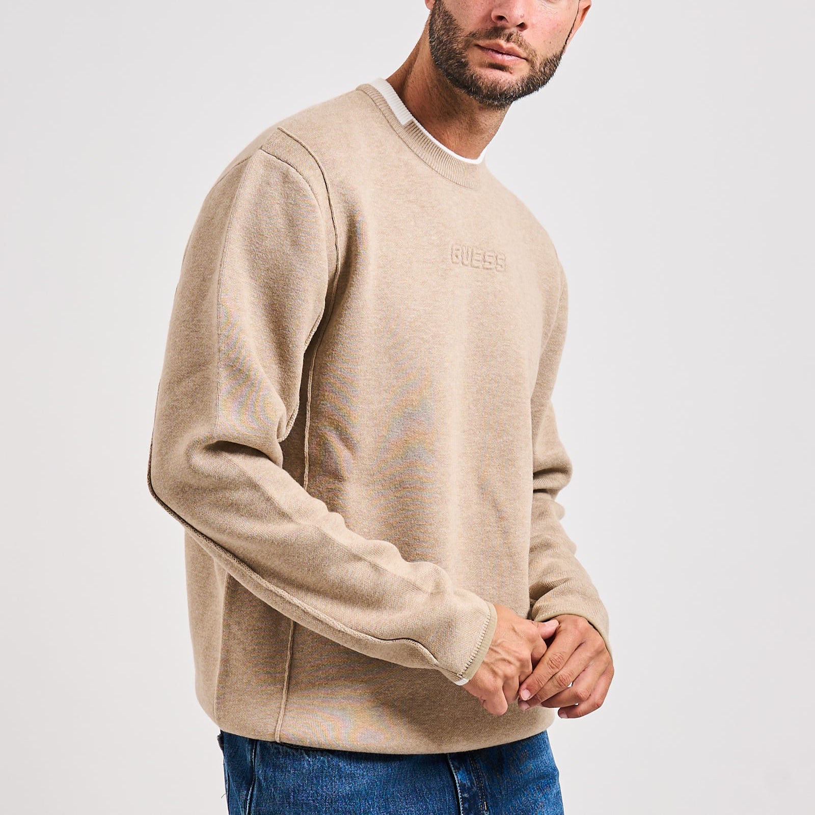FELPA GUESS YAKI GIROCOLLO LOGO FRONT