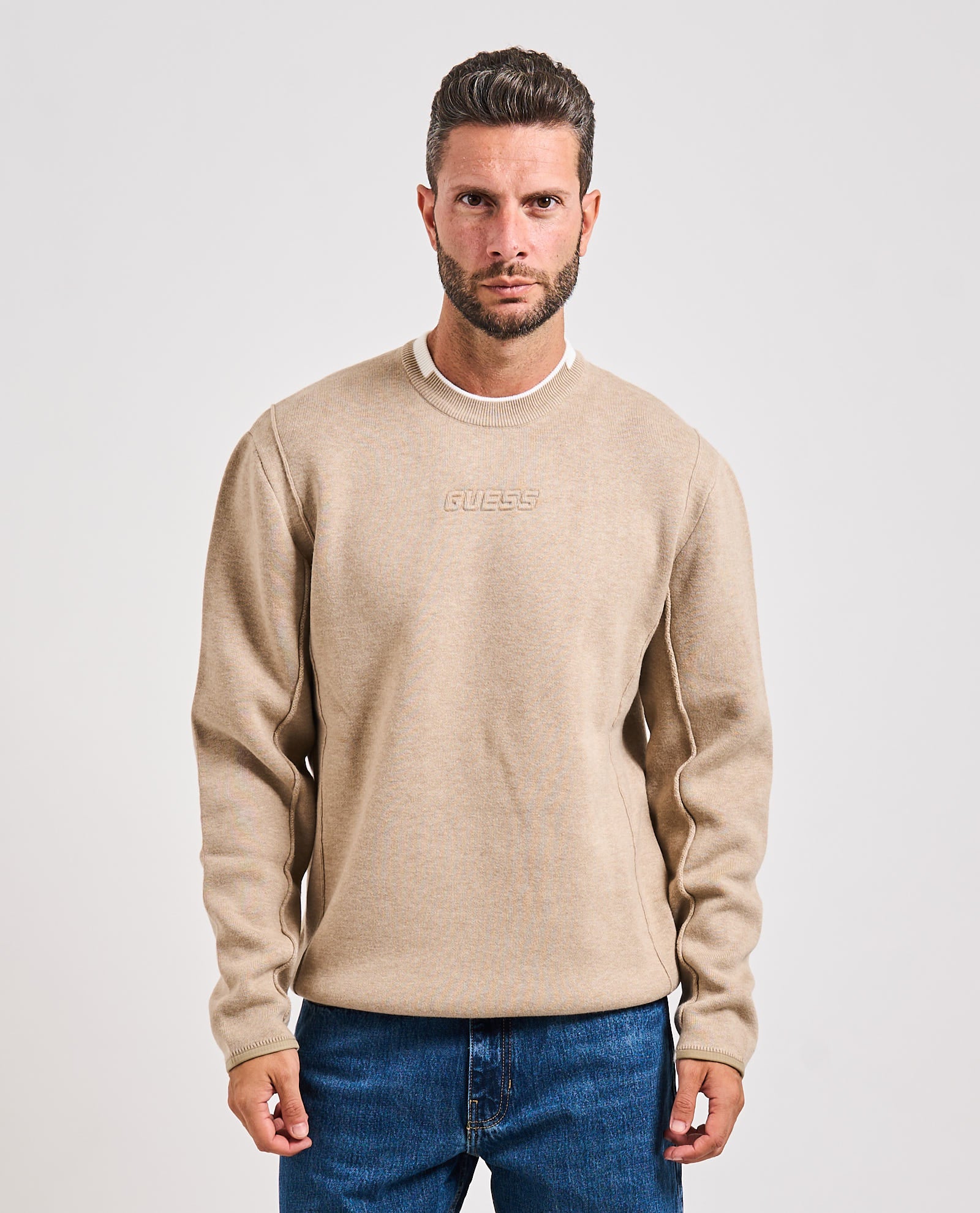 FELPA GUESS YAKI GIROCOLLO LOGO FRONT