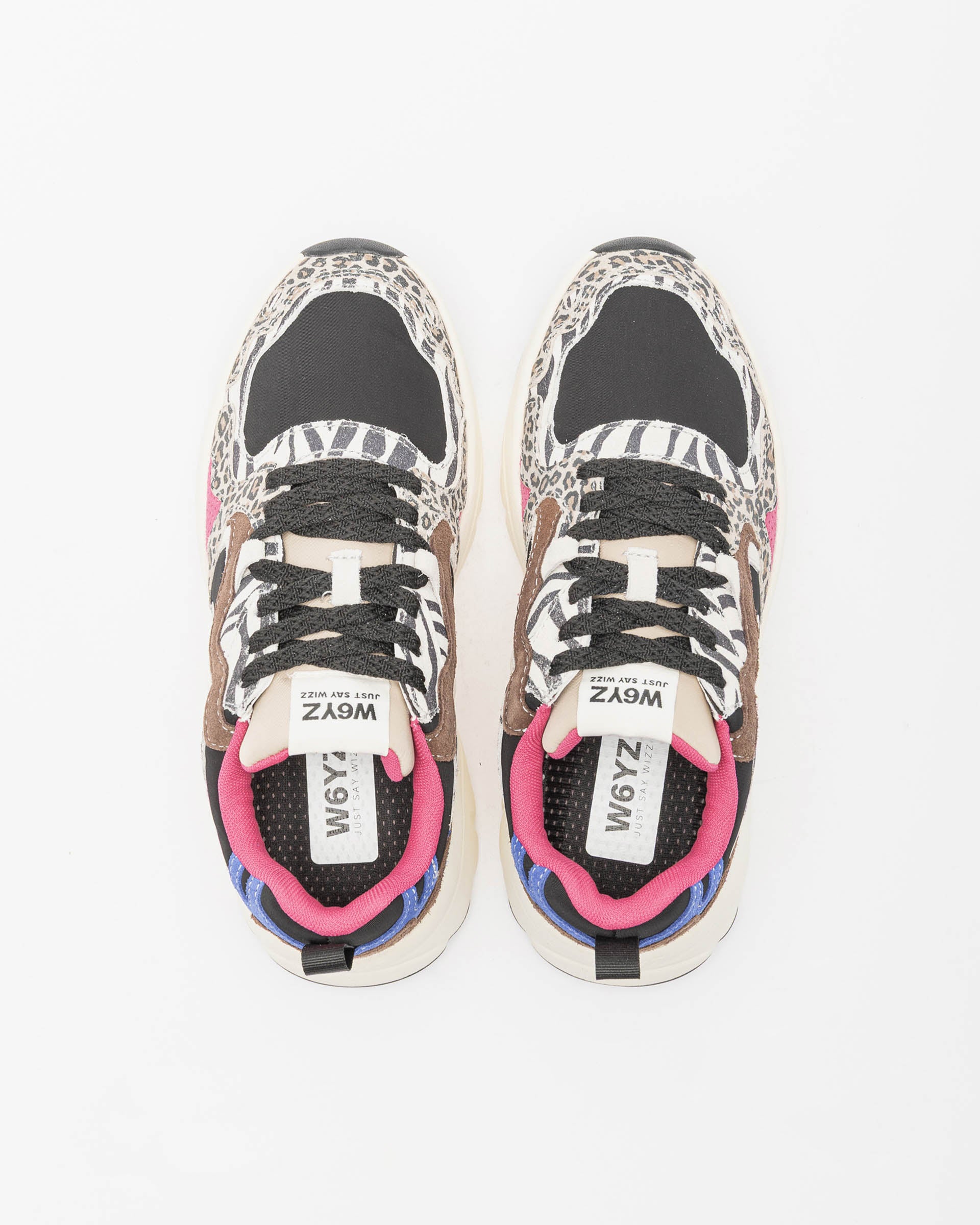 SCARPE WIZZ JUST SAY WIZZ MIA-W MARRONE BLACK WHITE