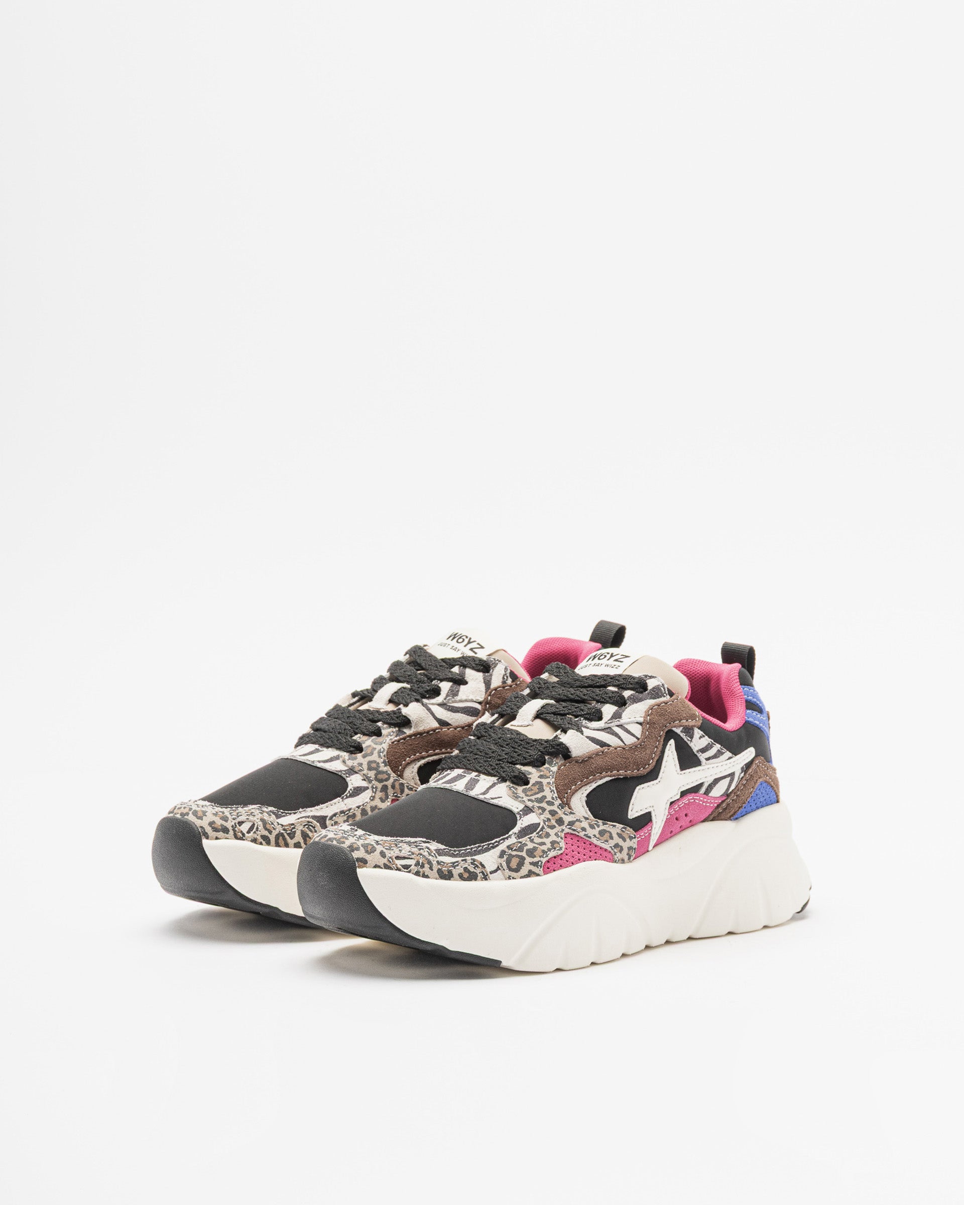 SCARPE WIZZ JUST SAY WIZZ MIA-W MARRONE BLACK WHITE