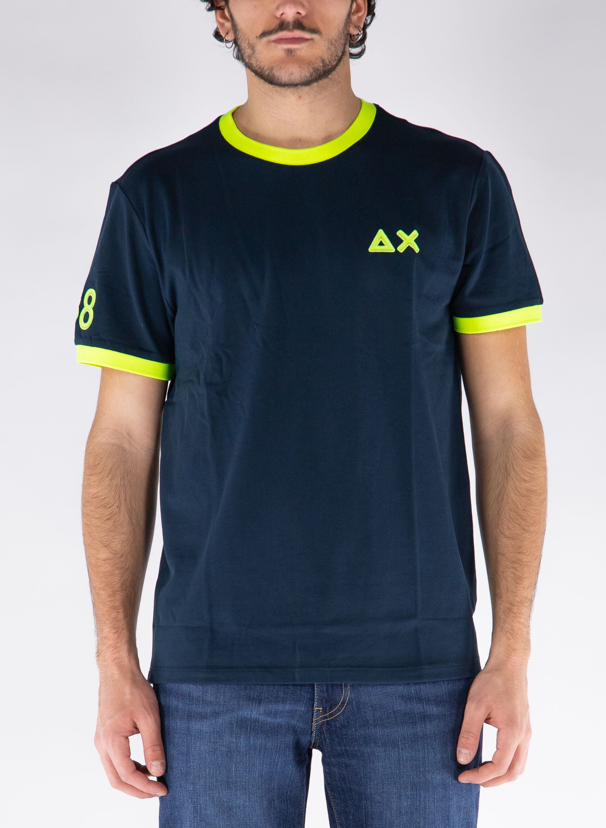 TSHIRT SUN68 PE LOGO FLUO