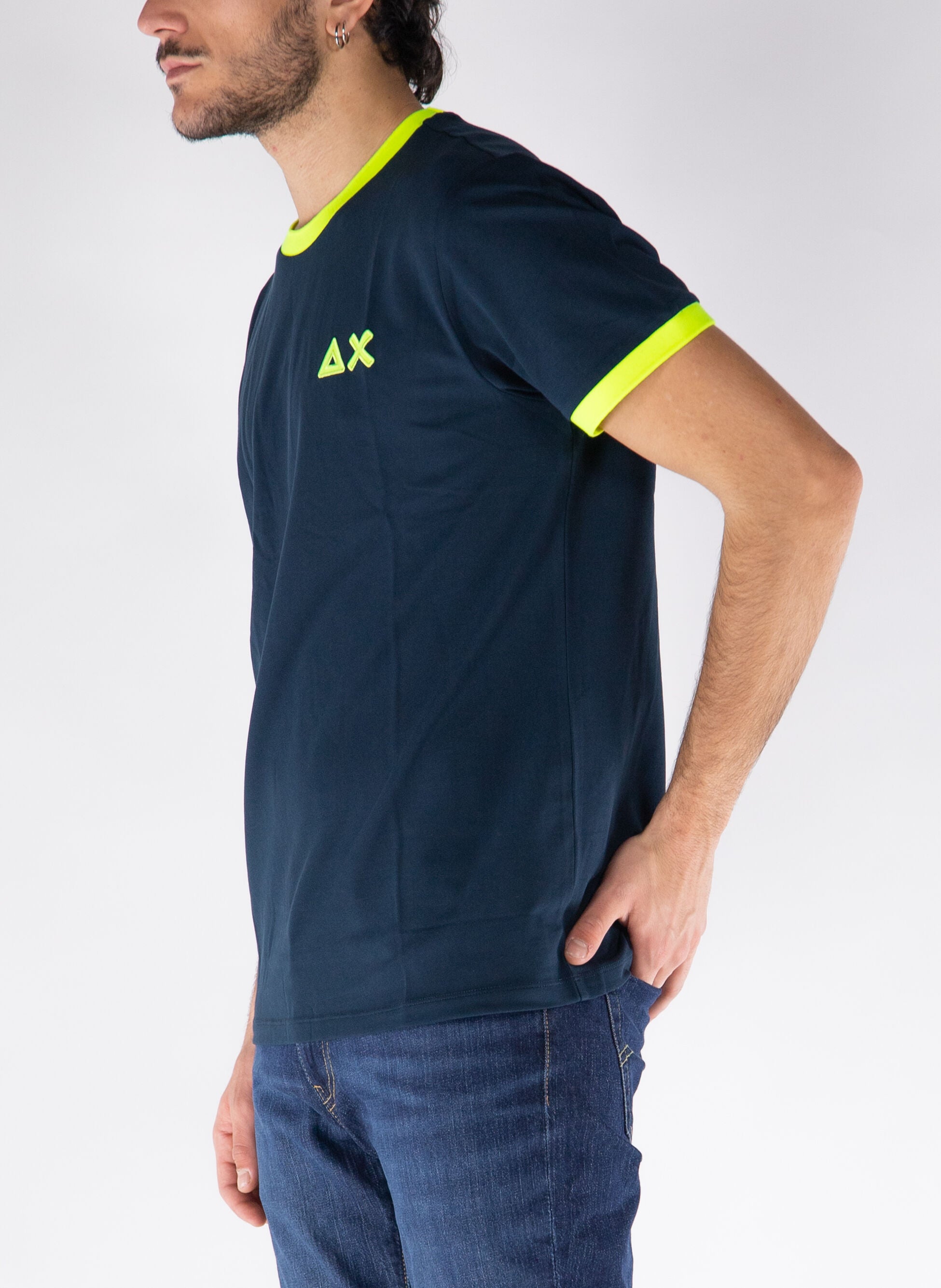 TSHIRT SUN68 PE LOGO FLUO