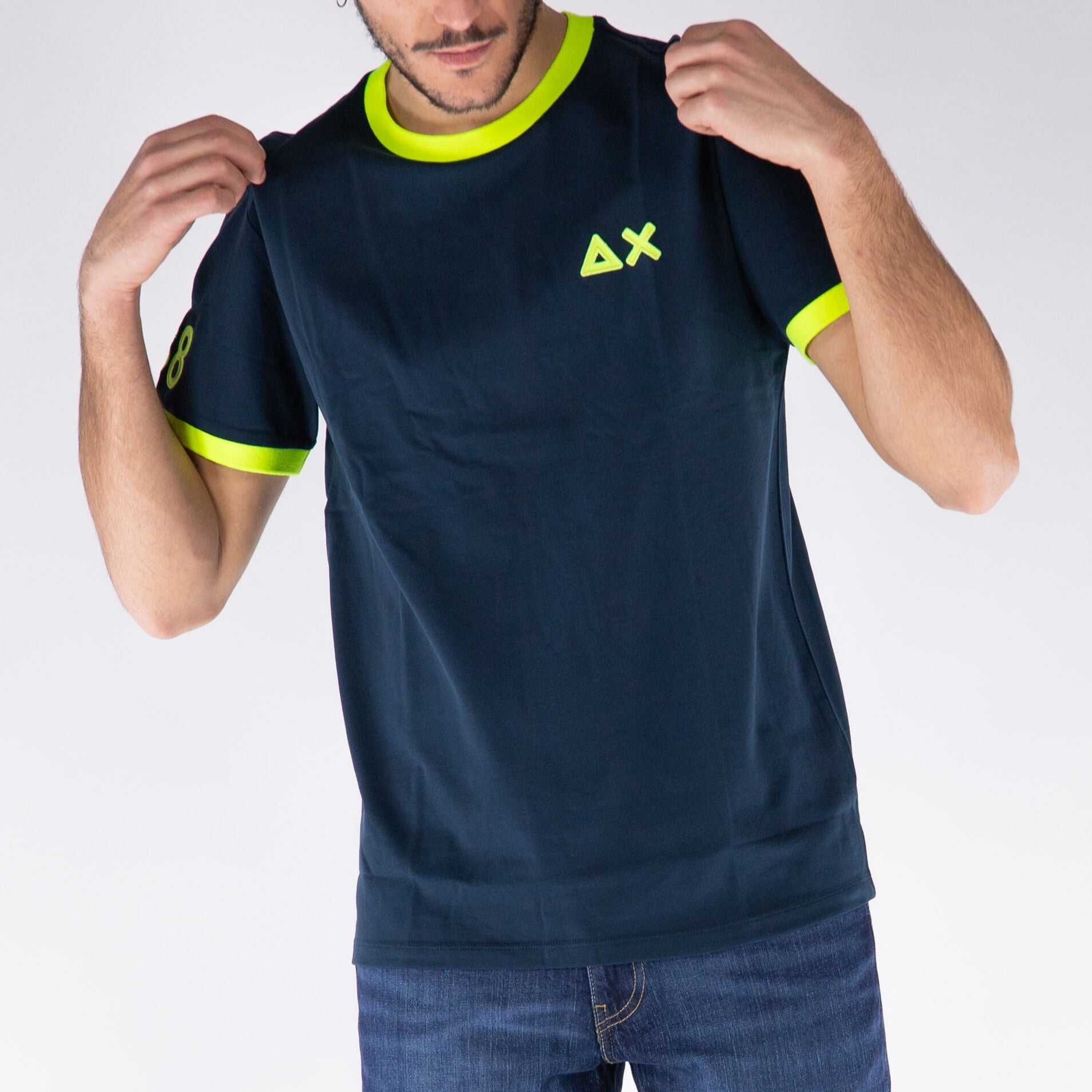 TSHIRT SUN68 PE LOGO FLUO