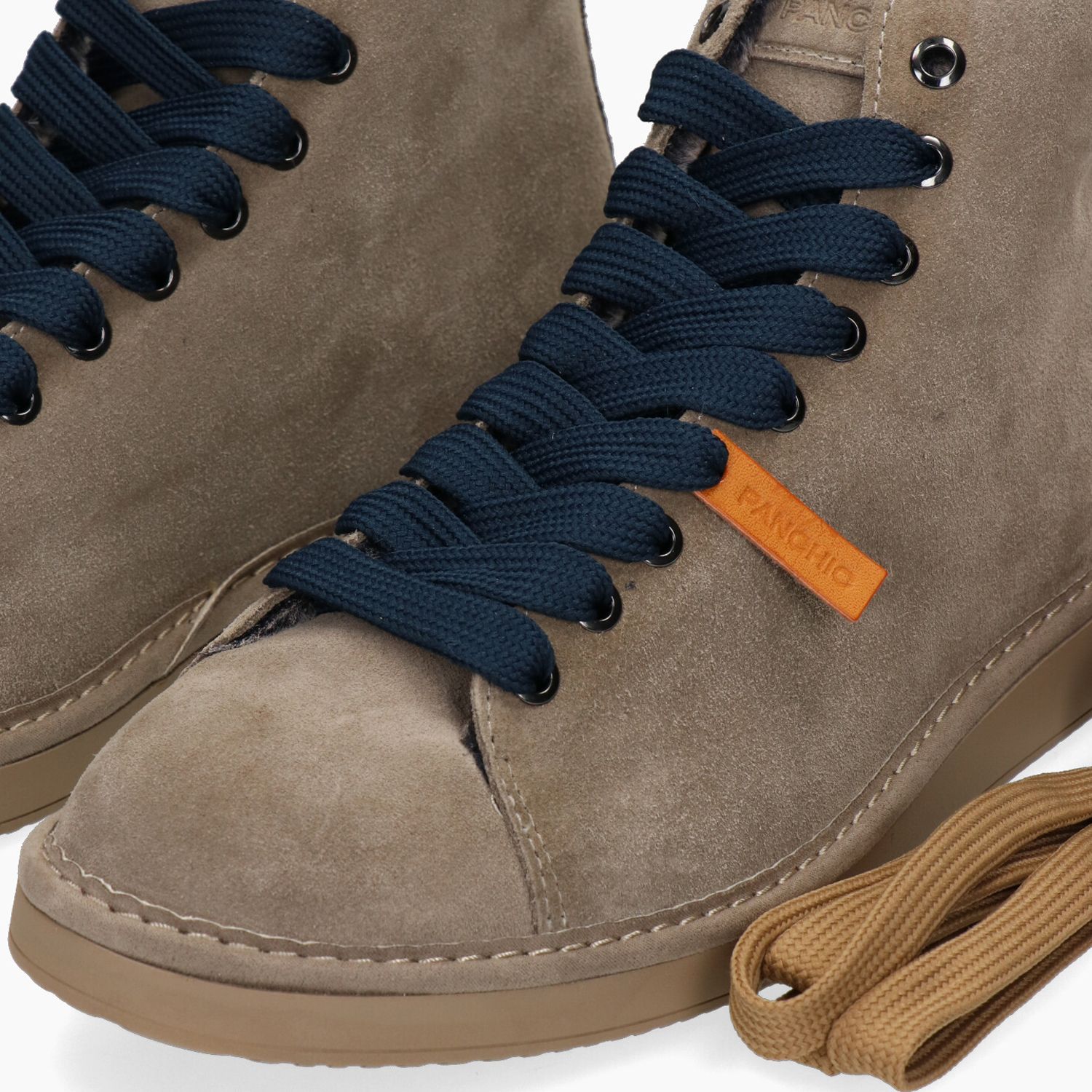 POLACCHINO PANCHIC SUEDE INT. FUR WALNUT L. COBALTO