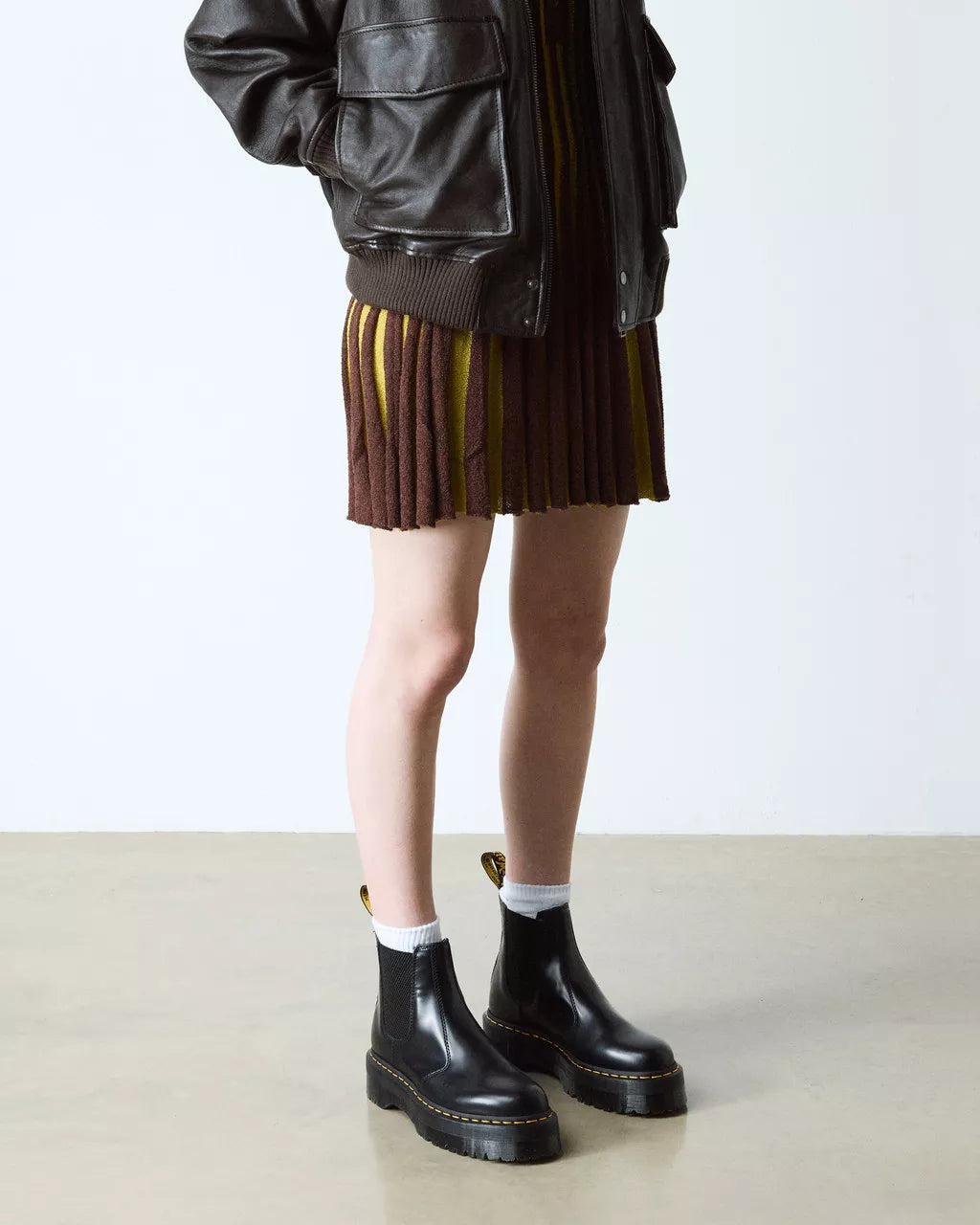 STIVALE DR MARTENS CHELSEA PLATFORM QUAD 2976 PELLE SMOOTH