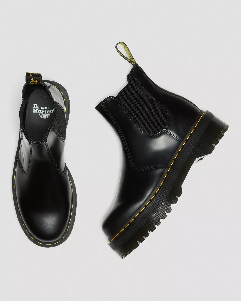 STIVALE DR MARTENS CHELSEA PLATFORM QUAD 2976 PELLE SMOOTH