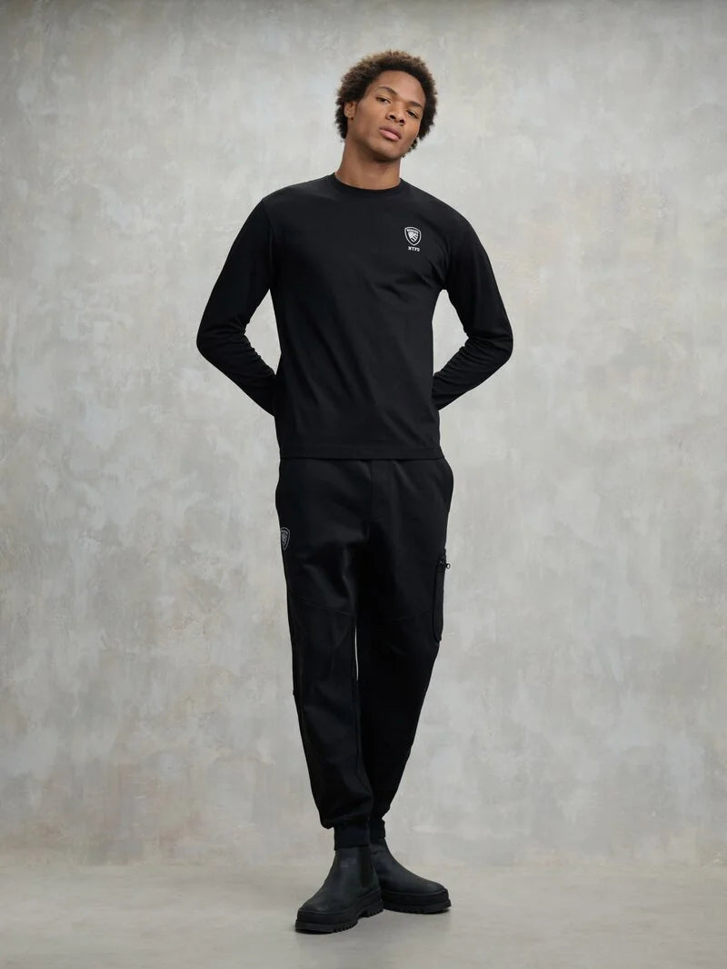 MAGLIA BLAUER MALCOM MAN. LUNGA GIROCOLLO MINILOGO