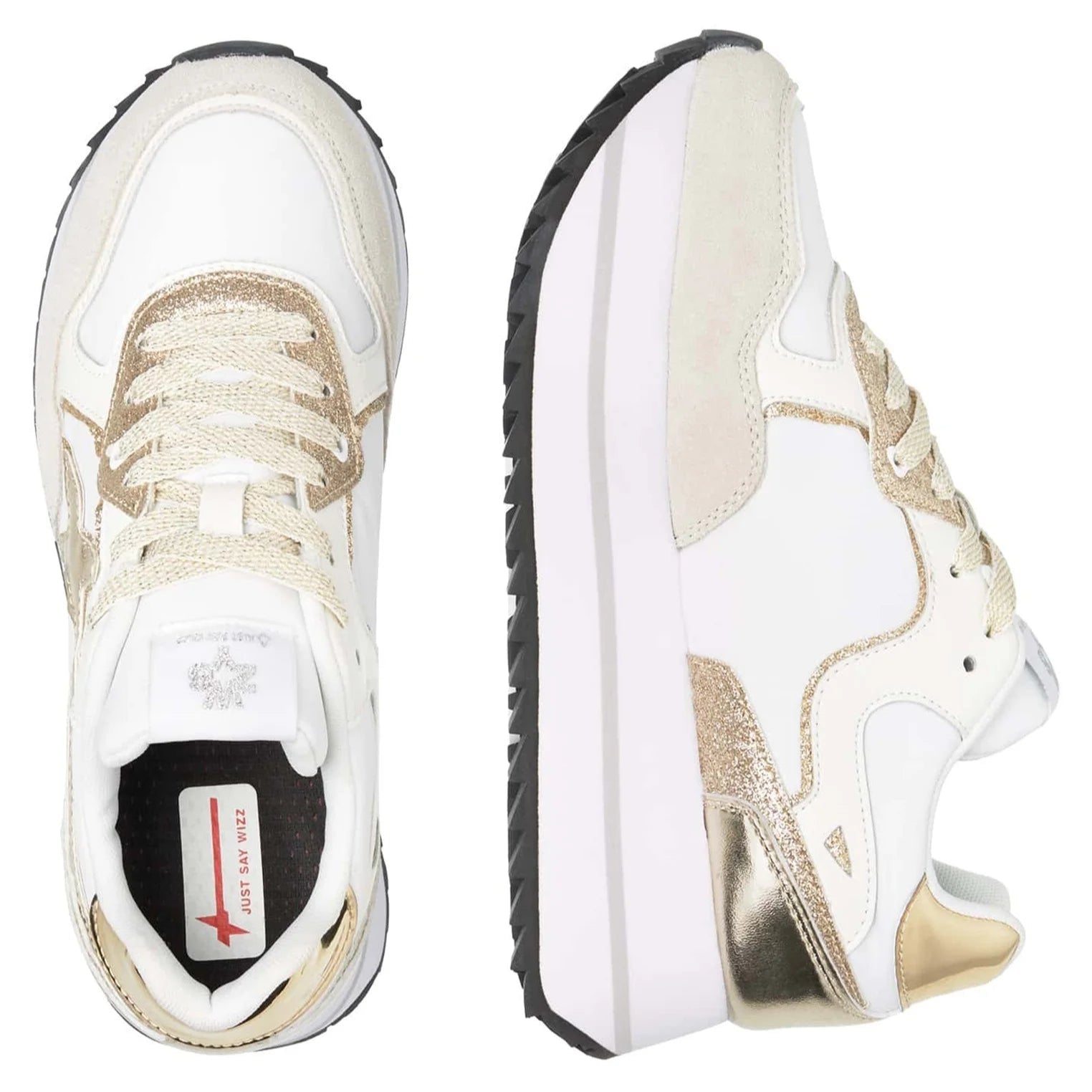 SCARPE WIZZ W6YZ DEVA W GLITTER BIANCO PLATINO