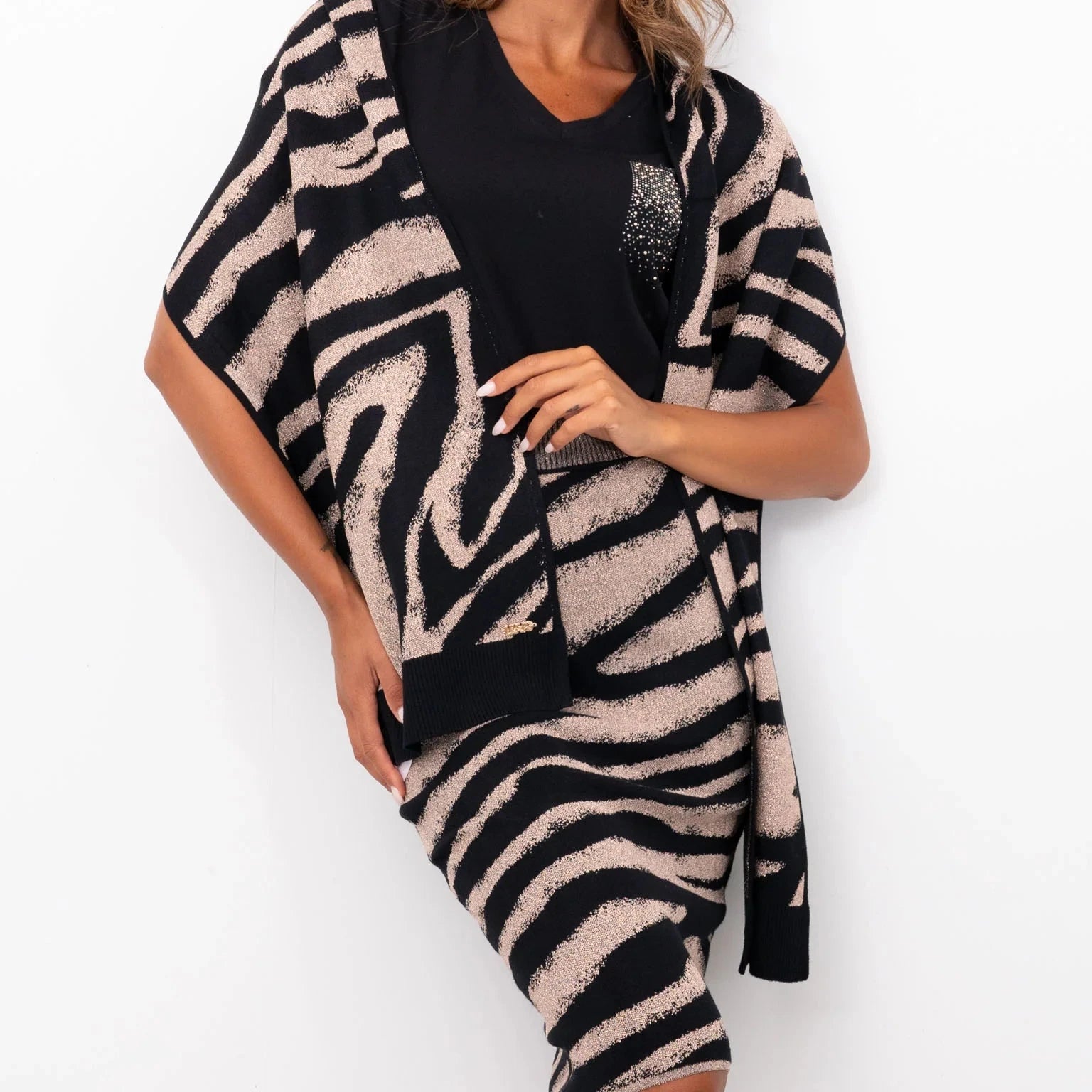GONNA LIUJO LONGUETTA IN LUREX ZEBRA