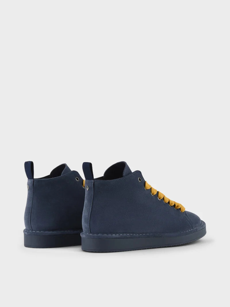 POLACCHINO PANCHIC SUEDE INT. MICROFIBRA BLU L. GIALLO
