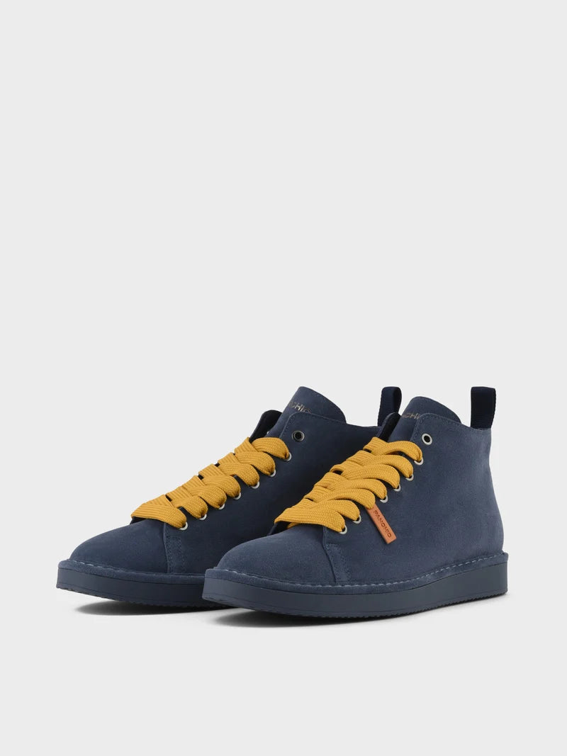 POLACCHINO PANCHIC SUEDE INT. MICROFIBRA BLU L. GIALLO