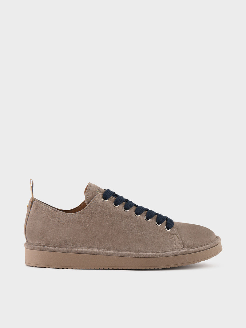 POLACCHINO PANCHIC LOW SUEDE INT. FUR WALNUT L. COBALT