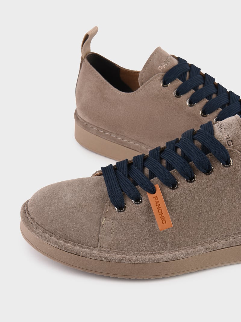 POLACCHINO PANCHIC LOW SUEDE INT. FUR WALNUT L. COBALT