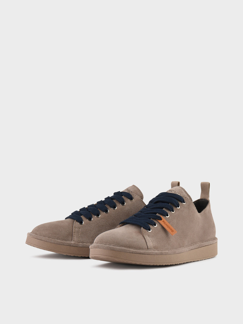 POLACCHINO PANCHIC LOW SUEDE INT. FUR WALNUT L. COBALT