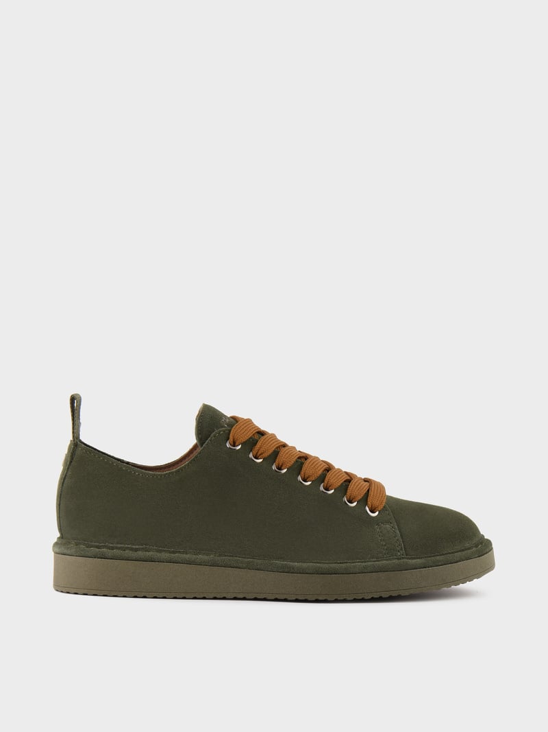 POLACCHINO PANCHIC LOW SUEDE INT. MICROFIBRA MILITARE L. BRO
