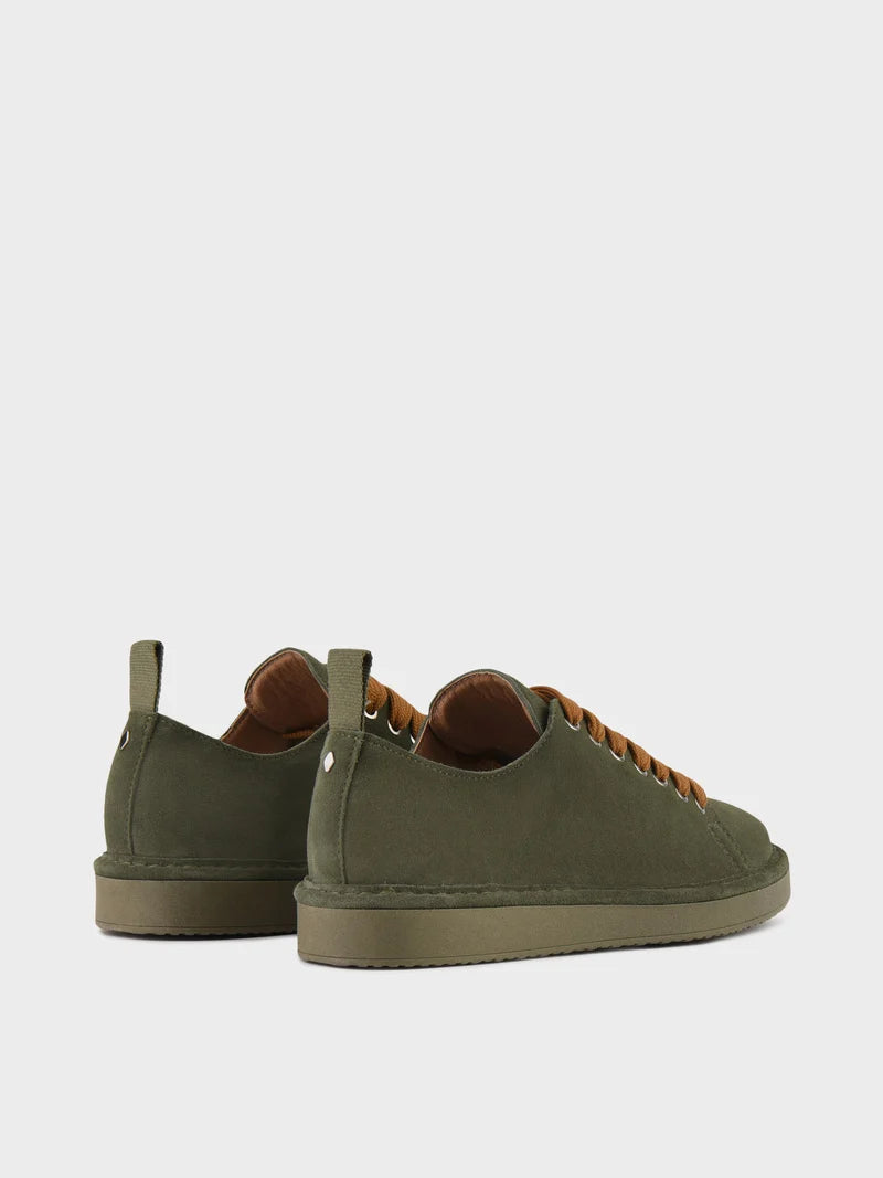 POLACCHINO PANCHIC LOW SUEDE INT. MICROFIBRA MILITARE L. BRO