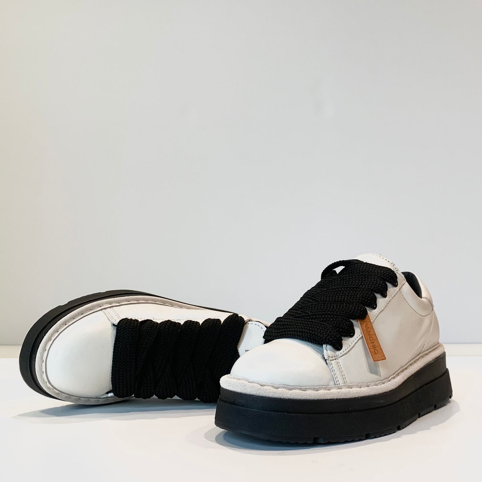 SNEAKER PANCHIC LOW PELLE LACEUP ICE