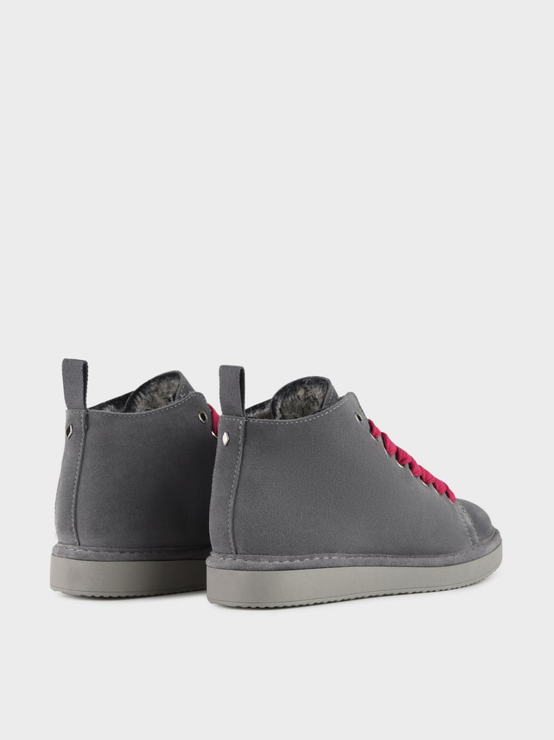 POLACCHINO PANCHIC SUEDE INT. FUR GRIGIO L. FUXIA