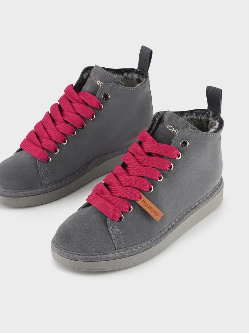 POLACCHINO PANCHIC SUEDE INT. FUR GRIGIO L. FUXIA