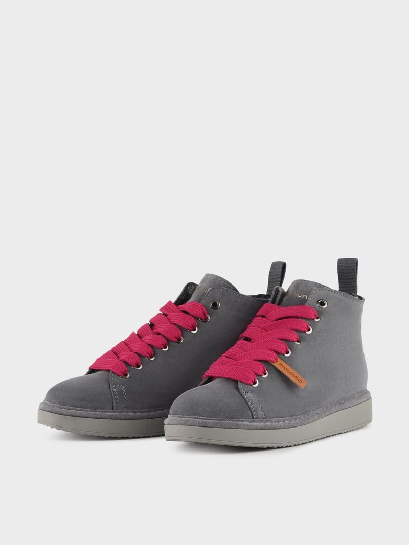 POLACCHINO PANCHIC SUEDE INT. FUR GRIGIO L. FUXIA