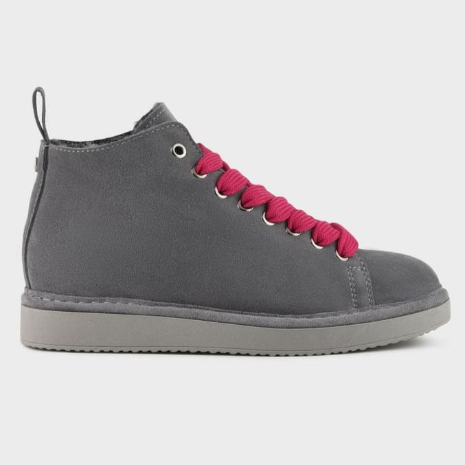 POLACCHINO PANCHIC SUEDE INT. FUR GRIGIO L. FUXIA