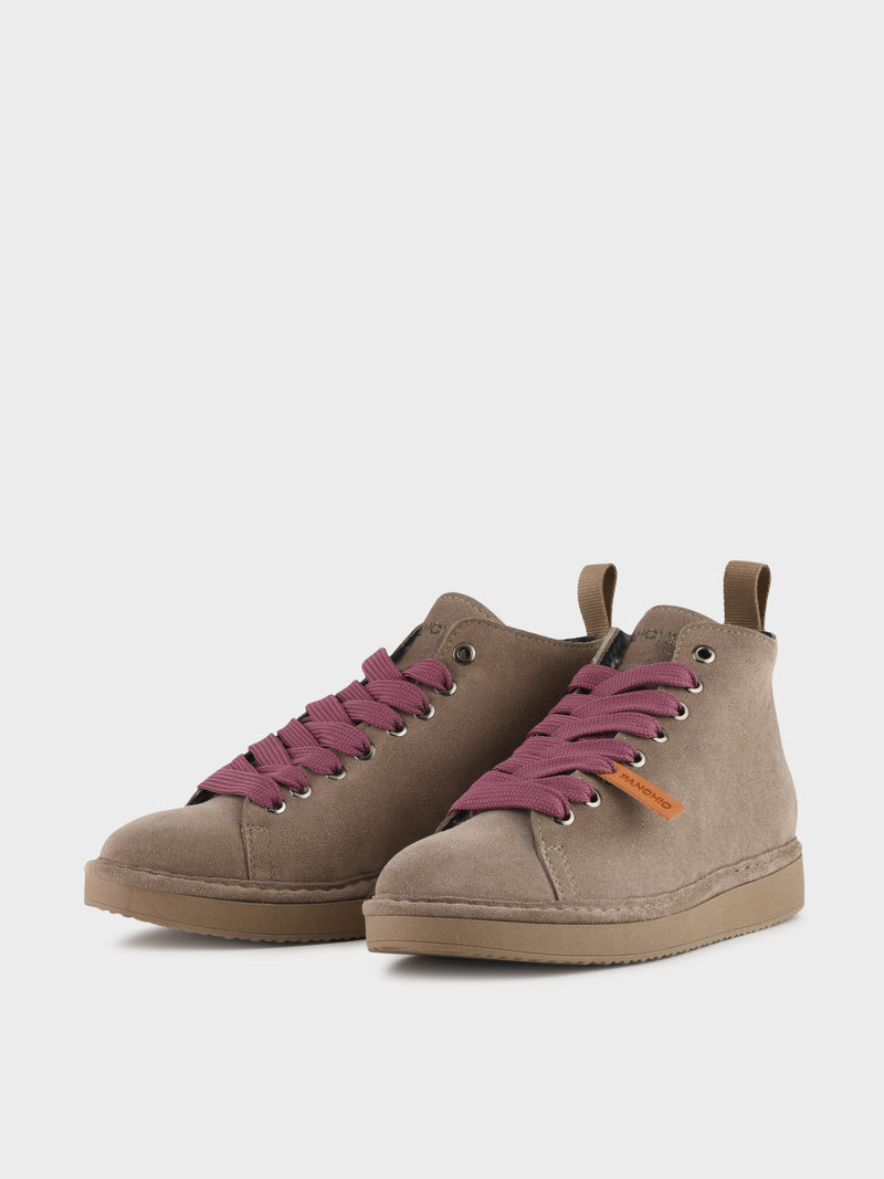 POLACCHINO PANCHIC SUEDE INT. FUR WALNUT L. BROWNROSE