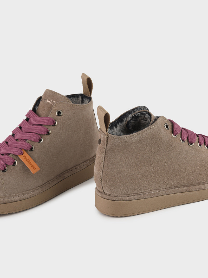 POLACCHINO PANCHIC SUEDE INT. FUR WALNUT L. BROWNROSE
