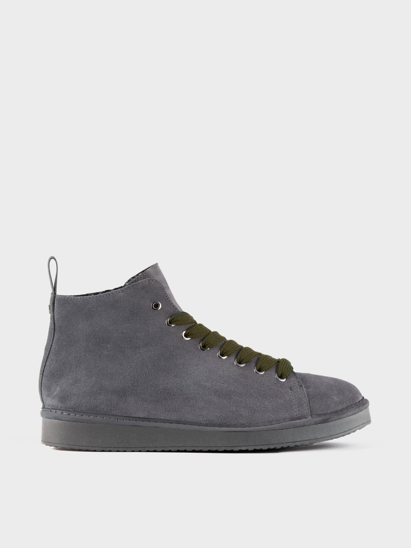 POLACCHINO PANCHIC SUEDE INT. FUR GREY L. MILITARY OLIVE