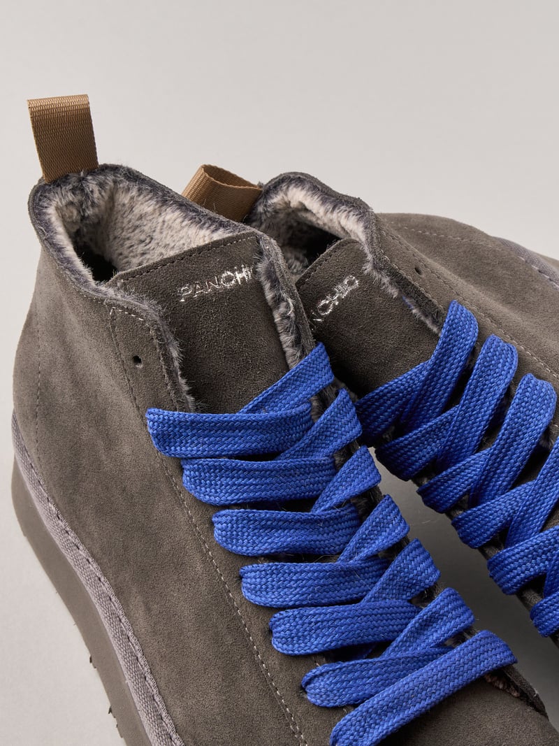 SCARPE PANCHIC POLACCHINO P001 SUEDE CON PELO ANTRACITE