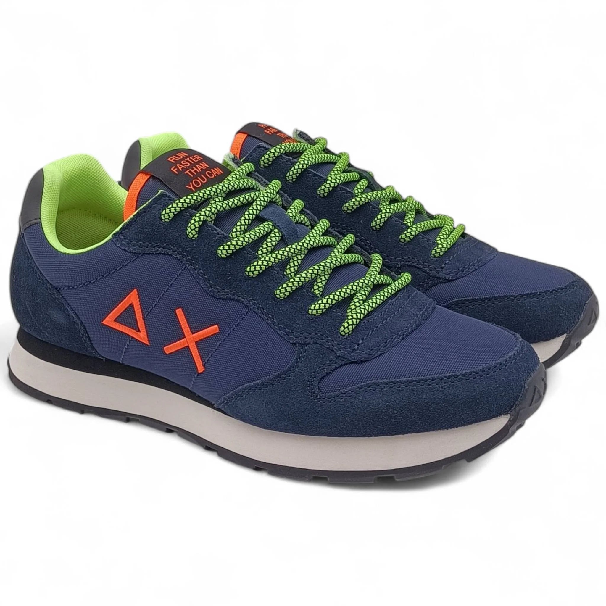 SCARPE SUN68 TOM FLUO BLU NAVY