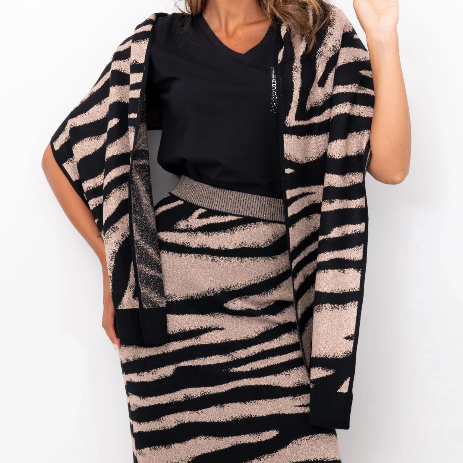 GONNA LIUJO LONGUETTA IN LUREX ZEBRA