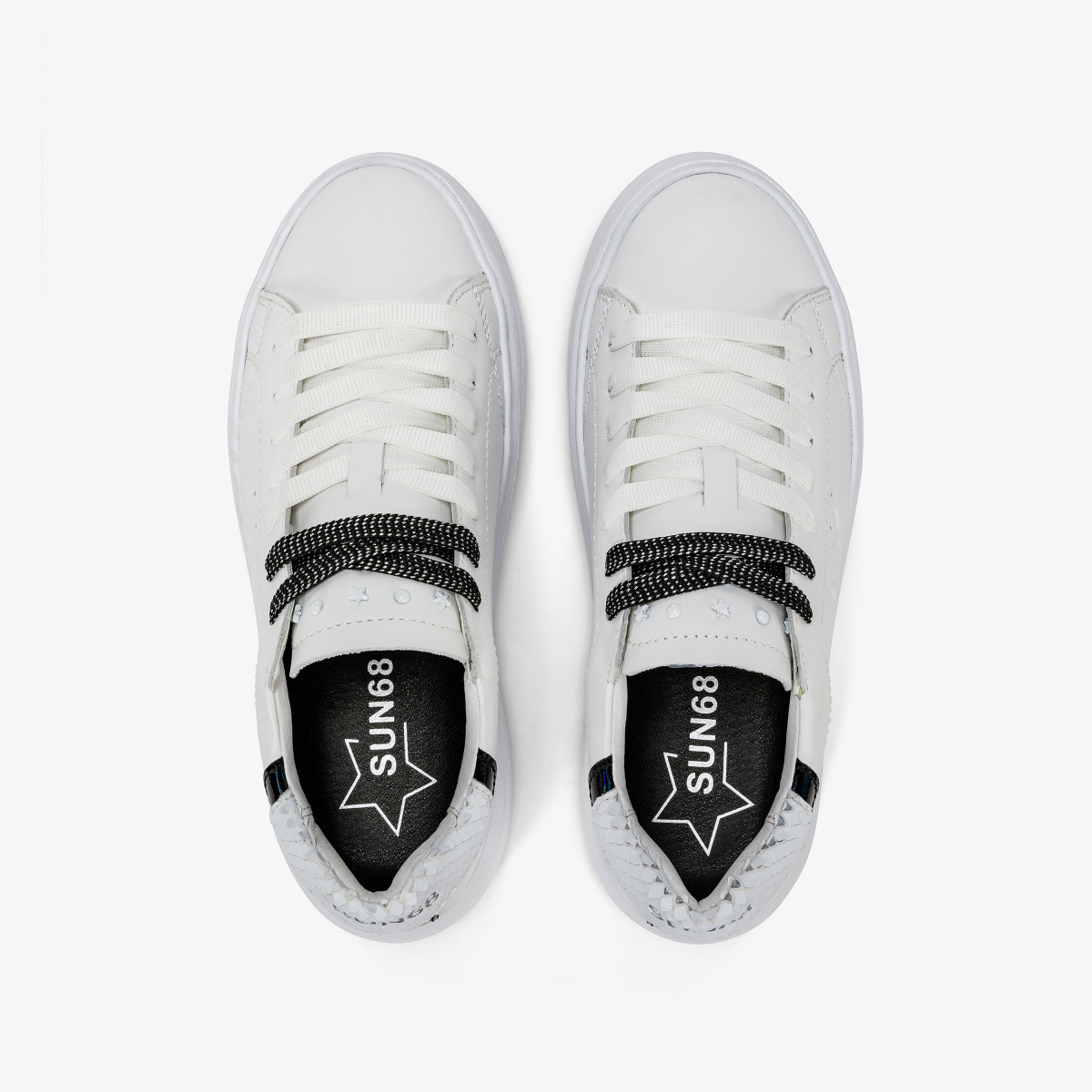 SCARPE SUN68 GRACE LEATHER FONDO CASSETTA BIANCO