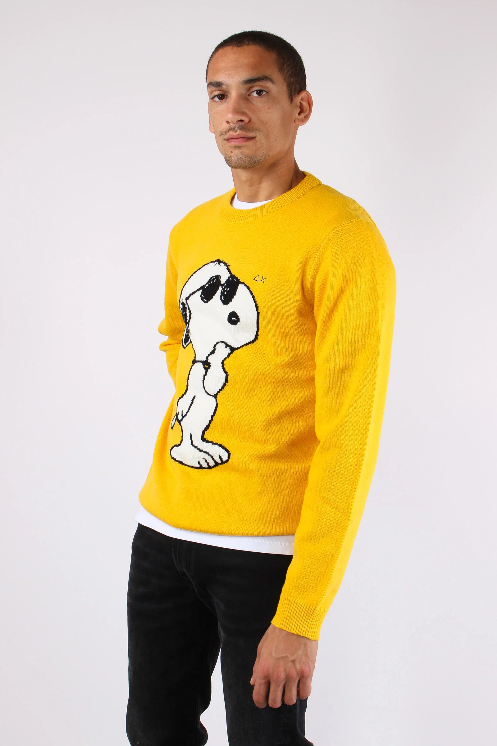 MAGLIONE SUN68 X PEANUTS GIROCOLLO SNOOPY ON CHEST LANA