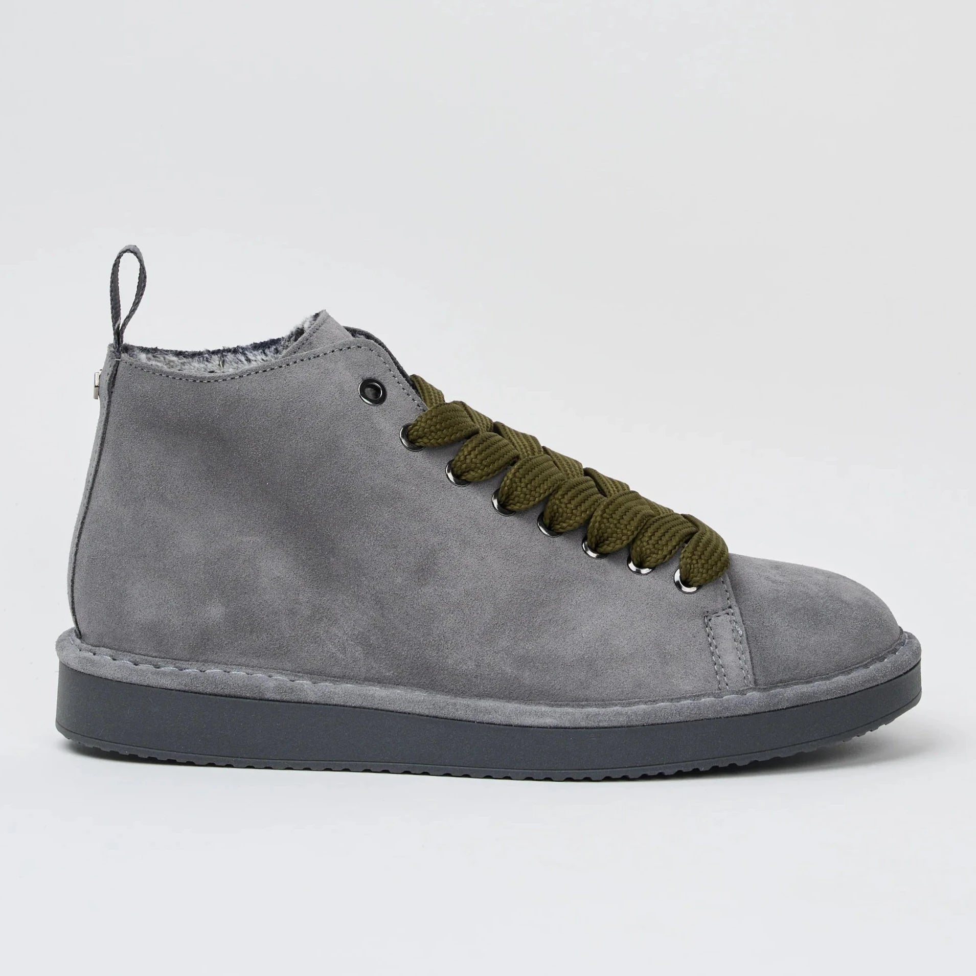 POLACCHINO PANCHIC SUEDE INT. FUR GREY L. MILITARY OLIVE