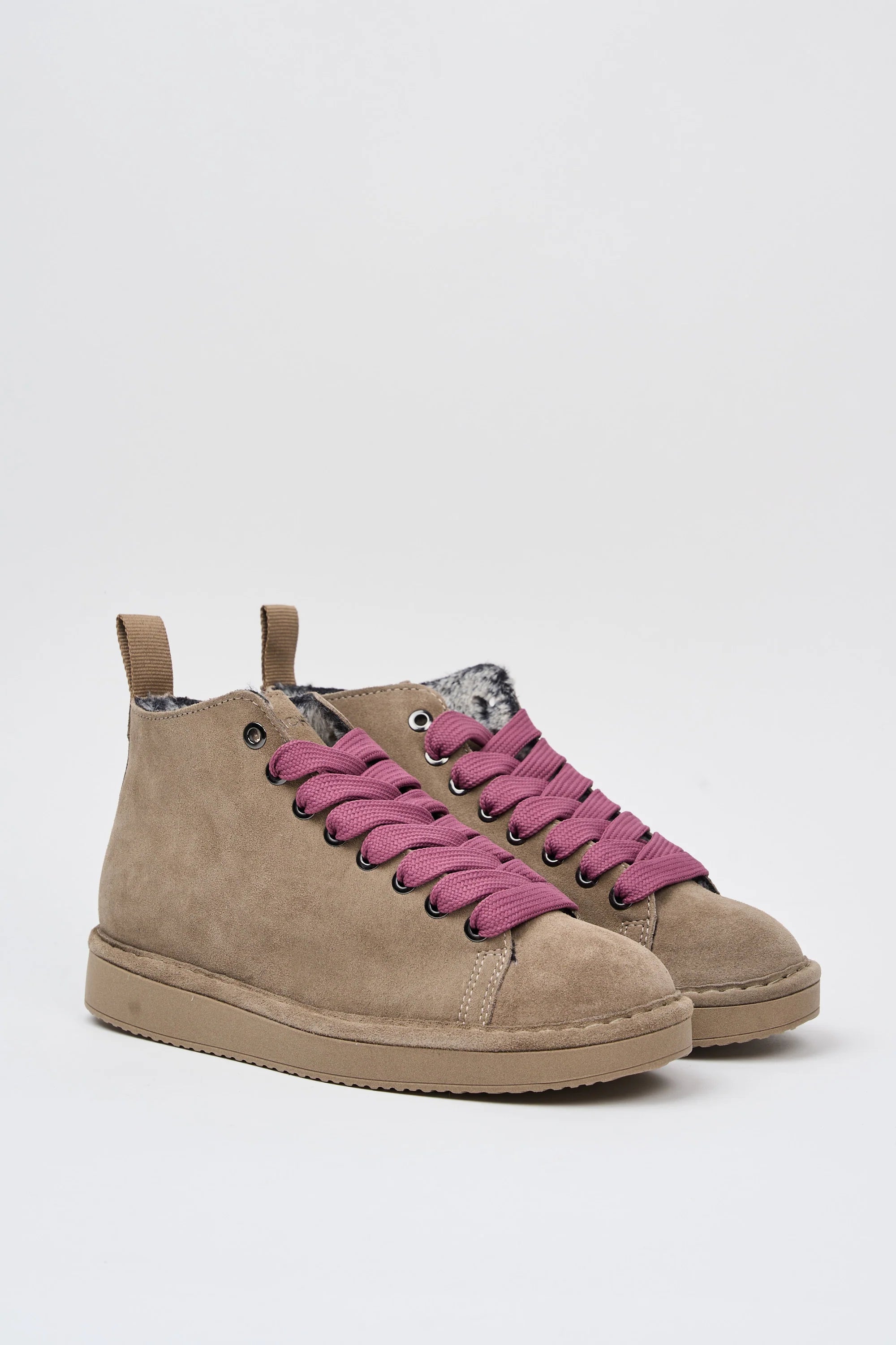 POLACCHINO PANCHIC SUEDE INT. FUR WALNUT L. BROWNROSE
