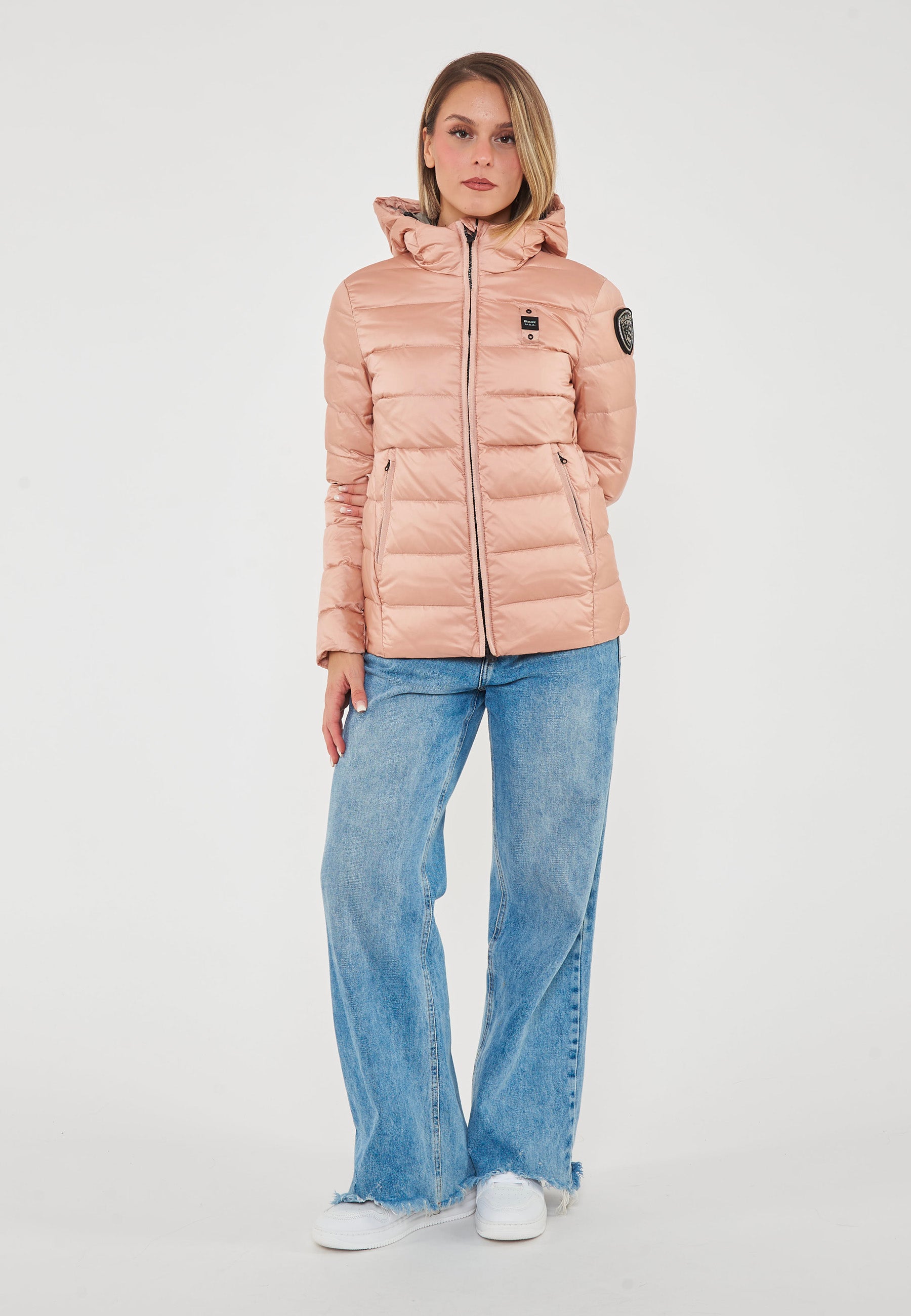 PIUMINO CORTO BLAUER CHARME INT. PIUMA TRAMA DRITTO
