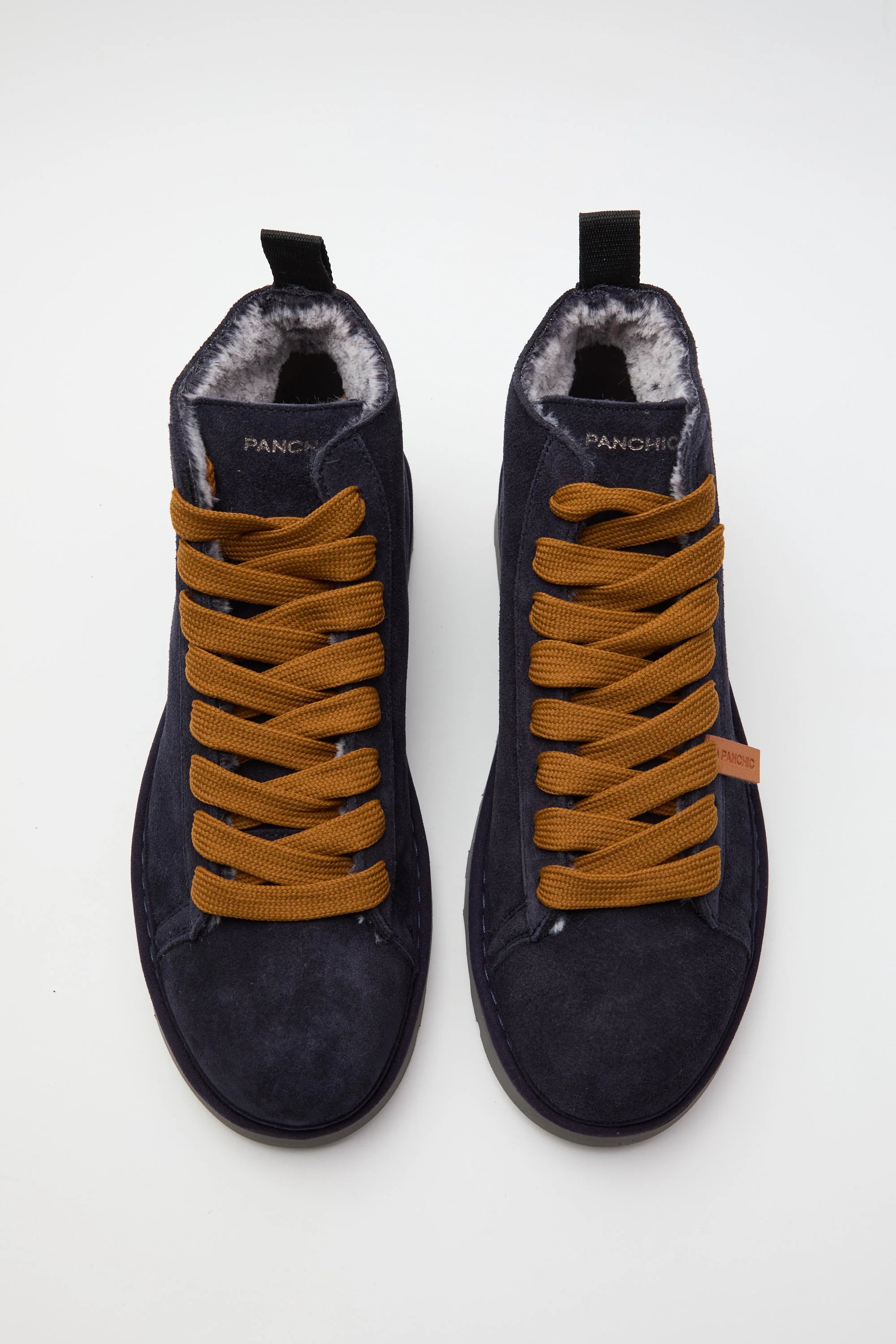 SCARPE PANCHIC POLACCHINO P001 SUEDE CON PELO SPACE BLU