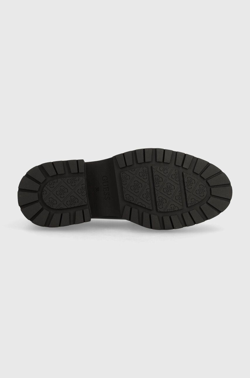 MOCASSINO GUESS FINDA 2 PELLE NERO BIANCO