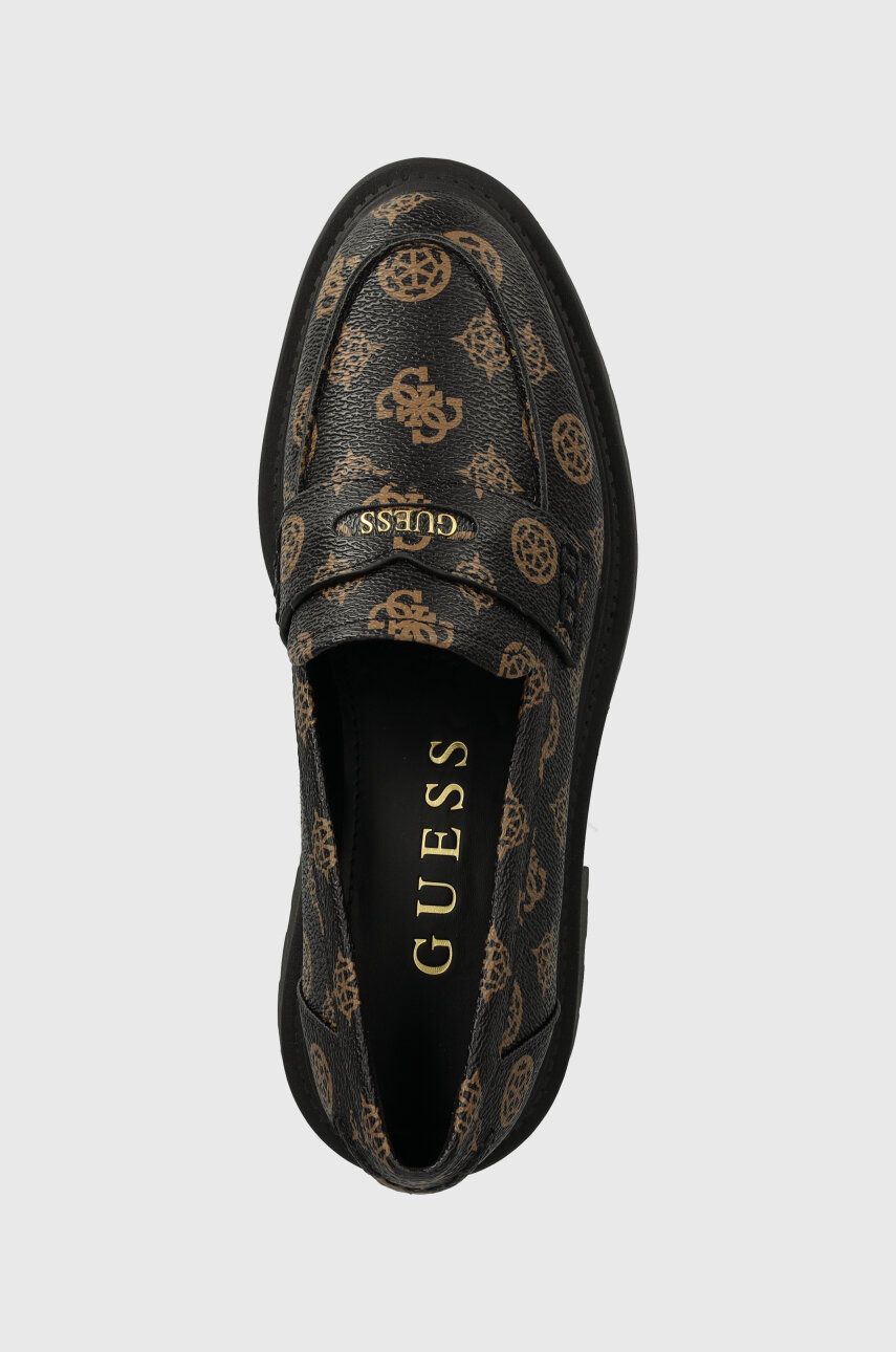 MOCASSINO GUESS FINDA 2 PELLE BROWN