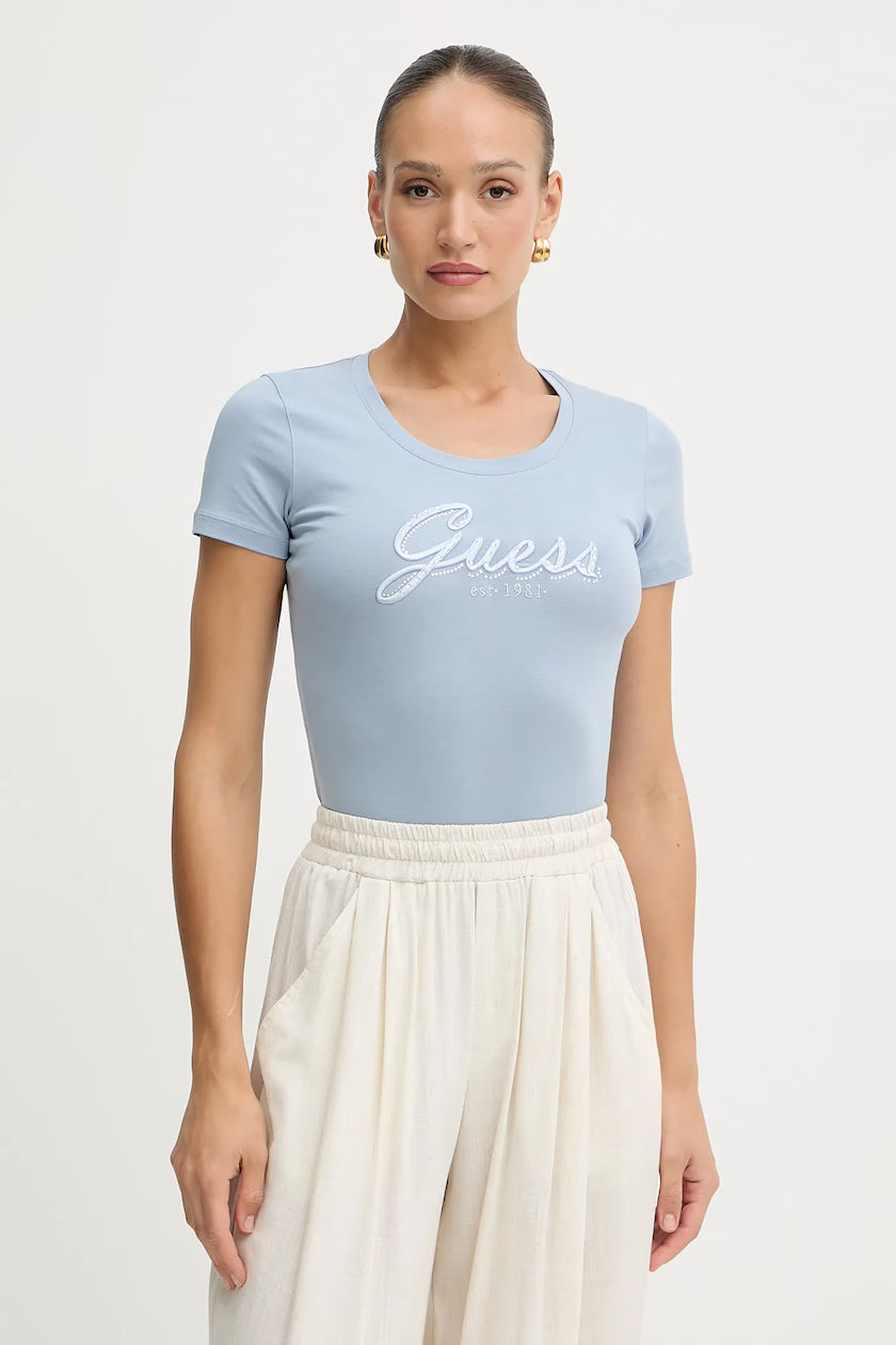 TSHIRT GUESS LOGO HOTFIX REGULAR FIT
