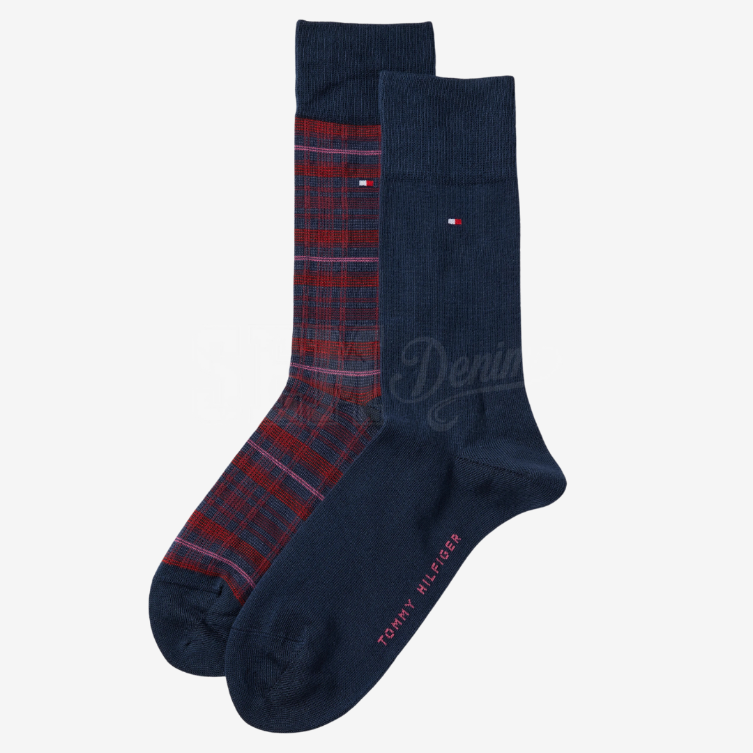 CALZE TOMMY HILFIGER 2 PAIA TARTAN