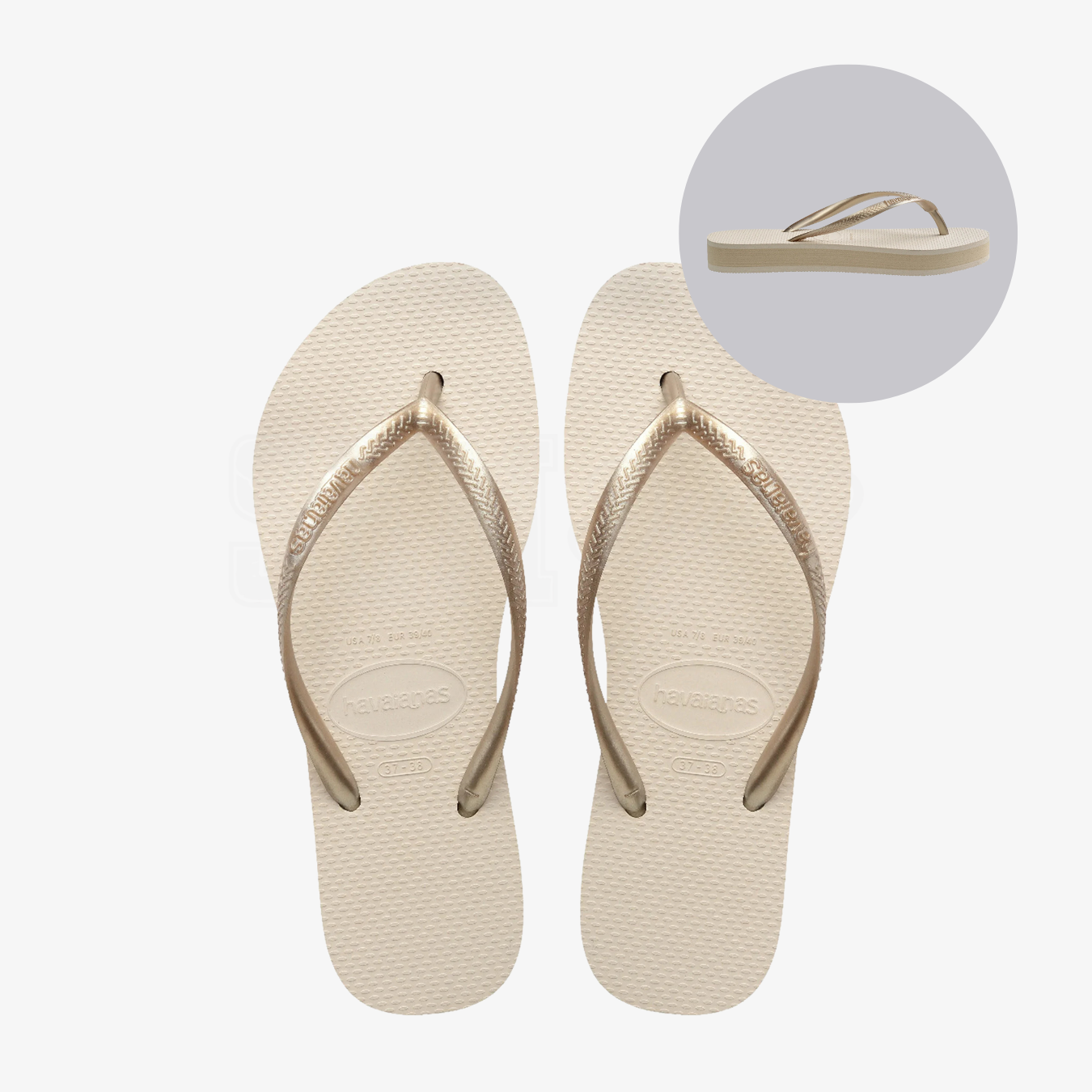INFRADITO HAVAIANAS SLIM FLATFORM BEIGE