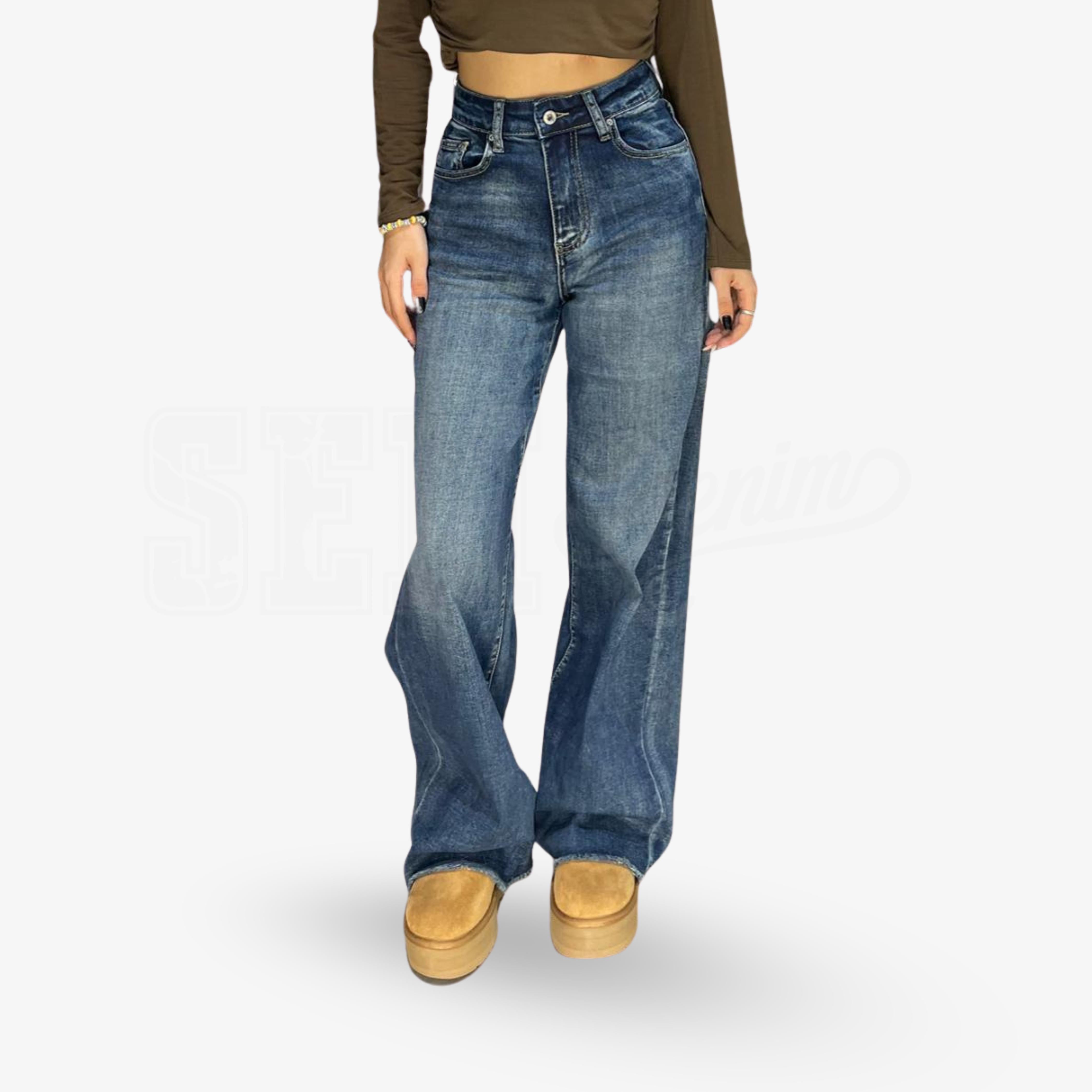 JEANS SEM ADELASIA WIDE LEG V.ALTA SHAPE UP F. TAGLIATO