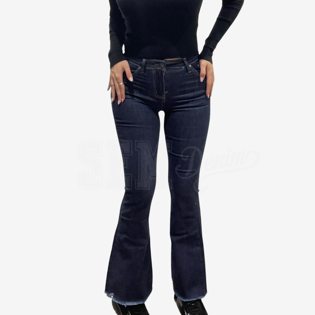 JEANS SEM AMANDA V. ALTA FONDO ZAMPA TAGLIATO RIBCAGE