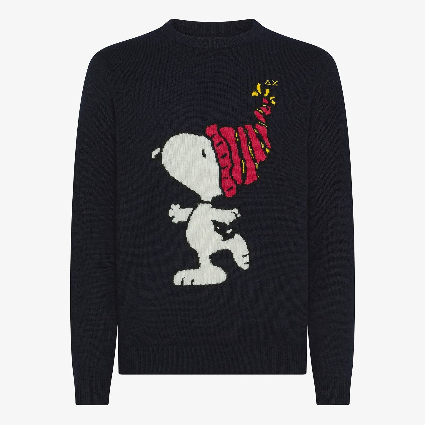MAGLIONE SUN68 X PEANUTS GIROCOLLO SNOOPY ON CHEST LANA