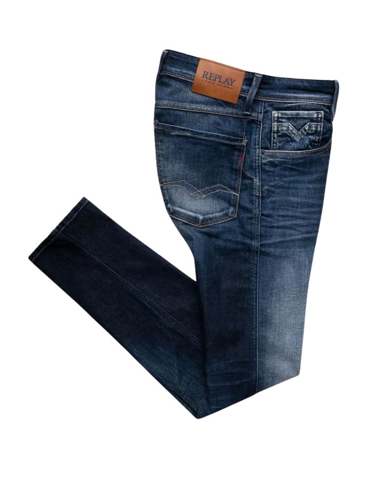 JEANS REPLAY AMBASS 573 BIO 10.5OZ DARK INDIGO SUPER STRETCH
