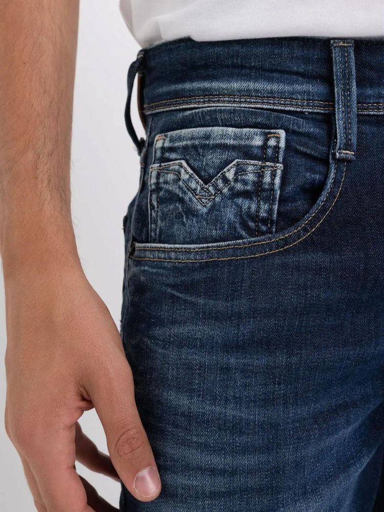 JEANS REPLAY AMBASS 573 BIO 10.5OZ DARK INDIGO SUPER STRETCH